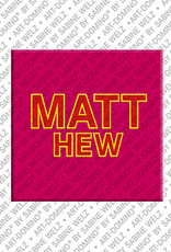 MAGNET-STORIES Matthew - Magnet mit dem Vornamen Matthew