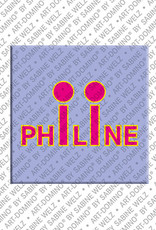 ART-DOMINO® BY SABINE WELZ Philine - Magnet mit dem Vornamen Philine