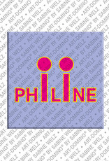 ART-DOMINO® BY SABINE WELZ Philine - Magnet with the name Philine