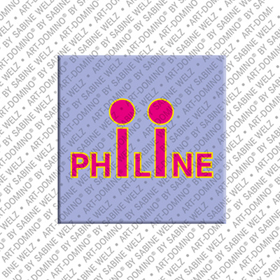 ART-DOMINO® BY SABINE WELZ Philine - Magnet with the name Philine