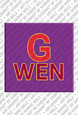 MAGNET-STORIES Gwen - Magnet mit dem Vornamen Gwen