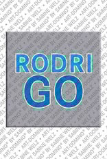 ART-DOMINO® BY SABINE WELZ Rodrigo - Magnet with the name Rodrigo