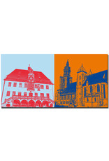 ART-DOMINO® BY SABINE WELZ Heilbronn - Old Town Hall + Kilianskirche