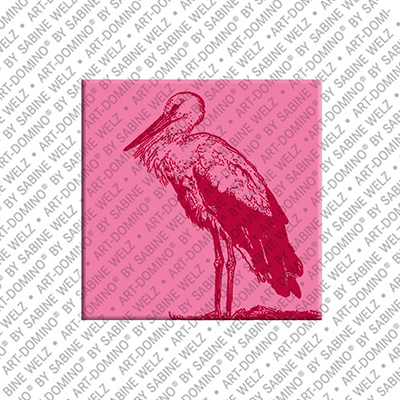 MAGNET-STORIES Animals in POP ART - Cigogne