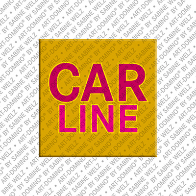 ART-DOMINO® BY SABINE WELZ Carline - Magnet mit dem Vornamen Carline