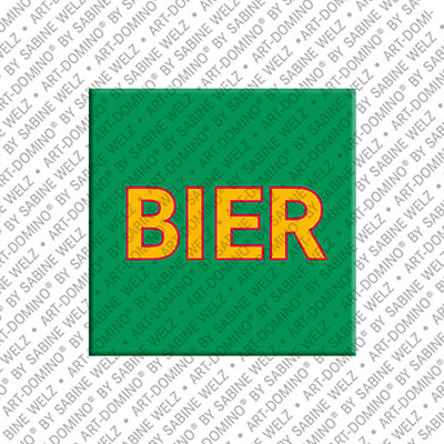 ART-DOMINO® BY SABINE WELZ Bier – Aimant avec Bier