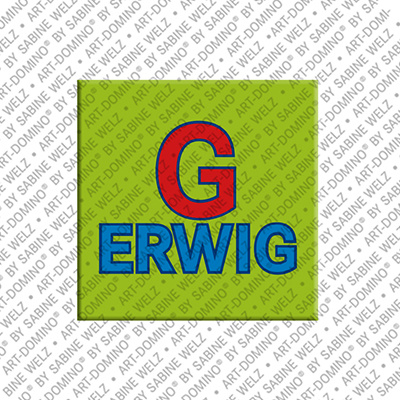 ART-DOMINO® BY SABINE WELZ Gerwig - Magnet mit dem Vornamen Gerwig
