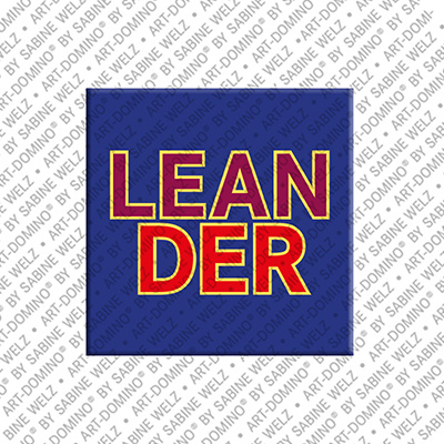 ART-DOMINO® BY SABINE WELZ Leander - Magnet with the name Leander