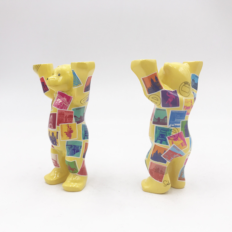 ART-DOMINO® BY SABINE WELZ Buddy Bear avec des motifs allemands - 6 cm