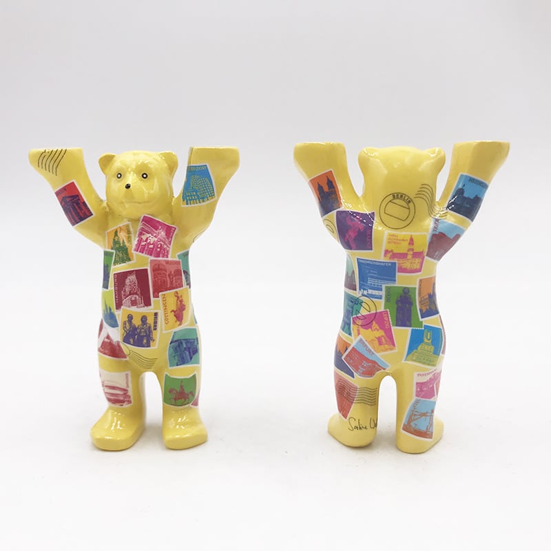 ART-DOMINO® BY SABINE WELZ Buddy Bear avec des motifs allemands - 6 cm