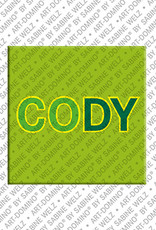 ART-DOMINO® BY SABINE WELZ Cody - Aimant avec le nom Cody