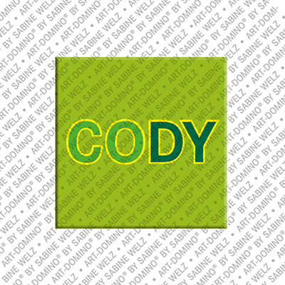 ART-DOMINO® BY SABINE WELZ Cody - Aimant avec le nom Cody