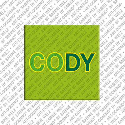 ART-DOMINO® BY SABINE WELZ Cody - Magnet mit dem Vornamen Cody