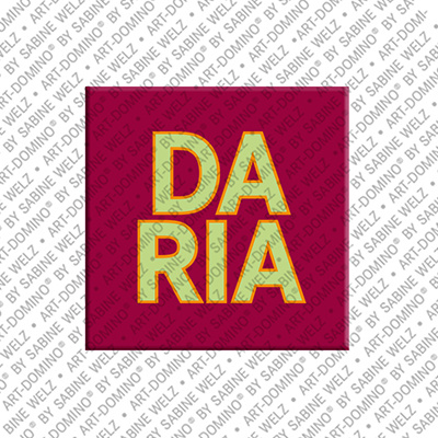 ART-DOMINO® BY SABINE WELZ Daria - Magnet mit dem Vornamen Daria