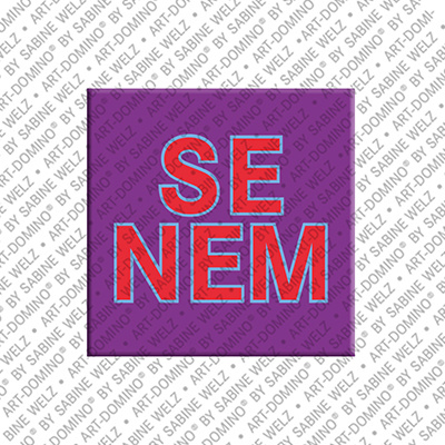 ART-DOMINO® BY SABINE WELZ Senem - Magnet with the name Senem