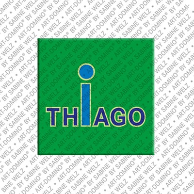 ART-DOMINO® BY SABINE WELZ Thiago - Magnet mit dem Vornamen Thiago