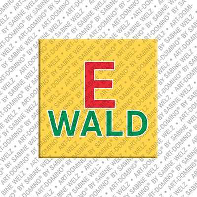 ART-DOMINO® BY SABINE WELZ Ewald - Magnet mit dem Vornamen Ewald