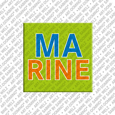 ART-DOMINO® BY SABINE WELZ Marine - Magnet mit dem Vornamen Marine