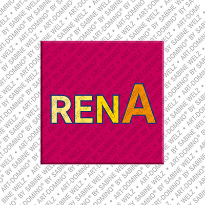 ART-DOMINO® BY SABINE WELZ Rena - Magnet with the name Rena - 2