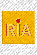 ART-DOMINO® BY SABINE WELZ Ria - Magnet mit dem Vornamen Ria