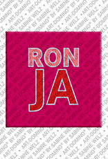ART-DOMINO® BY SABINE WELZ Ronja - Magnet mit dem Vornamen Ronja