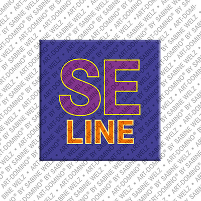 ART-DOMINO® BY SABINE WELZ Seline - Magnet mit dem Vornamen Seline