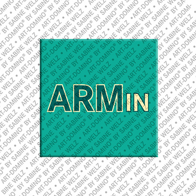 ART-DOMINO® BY SABINE WELZ Armin - Aimant avec le nom Armin