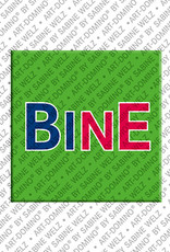 ART-DOMINO® BY SABINE WELZ Bine - Magnet with the name Bine