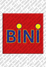 ART-DOMINO® BY SABINE WELZ Bini - Magnet with the name Bini