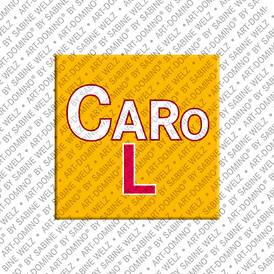 ART-DOMINO® BY SABINE WELZ Carol - Magnet mit dem Vornamen Carol