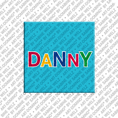 ART-DOMINO® BY SABINE WELZ Danny - Magnet mit dem Vornamen Danny