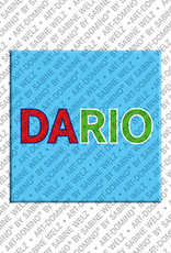 ART-DOMINO® BY SABINE WELZ Dario - Magnet mit dem Vornamen Dario