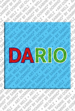 ART-DOMINO® BY SABINE WELZ Dario - Magnet with the name Dario