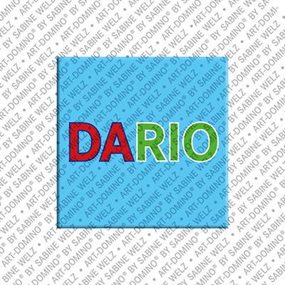 ART-DOMINO® BY SABINE WELZ Dario - Magnet mit dem Vornamen Dario