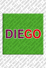 ART-DOMINO® BY SABINE WELZ Diego - Magnet with the name Diego