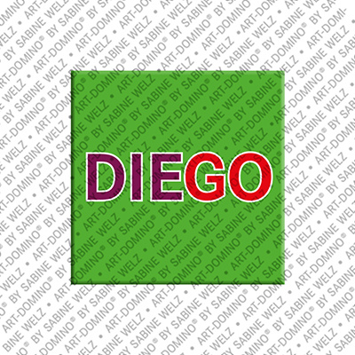 ART-DOMINO® BY SABINE WELZ Diego - Aimant avec le nom Diego