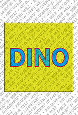 ART-DOMINO® BY SABINE WELZ Dino - Magnet mit dem Vornamen Dino