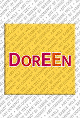 ART-DOMINO® BY SABINE WELZ Doreen - Magnet mit dem Vornamen Doreen
