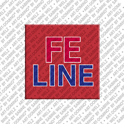 ART-DOMINO® BY SABINE WELZ Feline - Magnet mit dem Vornamen Feline