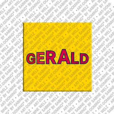ART-DOMINO® BY SABINE WELZ Gerald - Magnet mit dem Vornamen Gerald