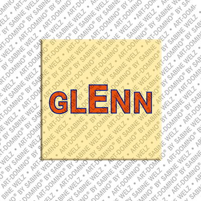 ART-DOMINO® BY SABINE WELZ Glenn - Magnet with the name Glenn