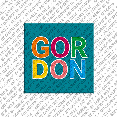 ART-DOMINO® BY SABINE WELZ Gordon - Magnet mit dem Vornamen Gordon