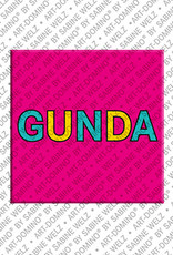 ART-DOMINO® BY SABINE WELZ Gunda - Magnet mit dem Vornamen Gunda