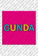 ART-DOMINO® BY SABINE WELZ Gunda - Magnet mit dem Vornamen Gunda