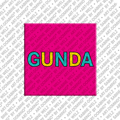 ART-DOMINO® BY SABINE WELZ Gunda - Magnet mit dem Vornamen Gunda