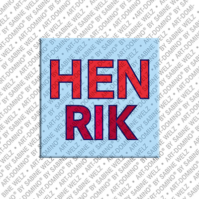 ART-DOMINO® BY SABINE WELZ Henrik - Magnet with the name Henrik