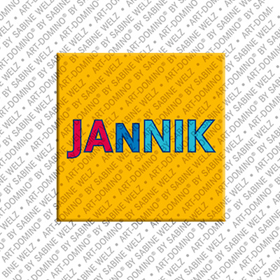 ART-DOMINO® BY SABINE WELZ Jannik - Magnet with the name Jannik