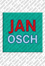 ART-DOMINO® BY SABINE WELZ Janosch - Magnet mit dem Vornamen Janosch