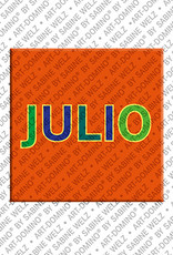 ART-DOMINO® BY SABINE WELZ Julio - Magnet with the name Julio