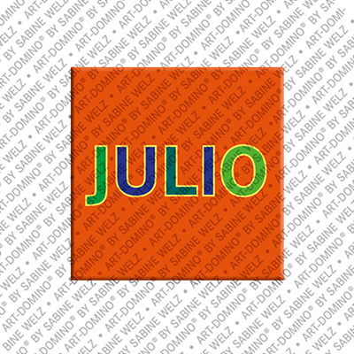ART-DOMINO® BY SABINE WELZ Julio - Magnet with the name Julio